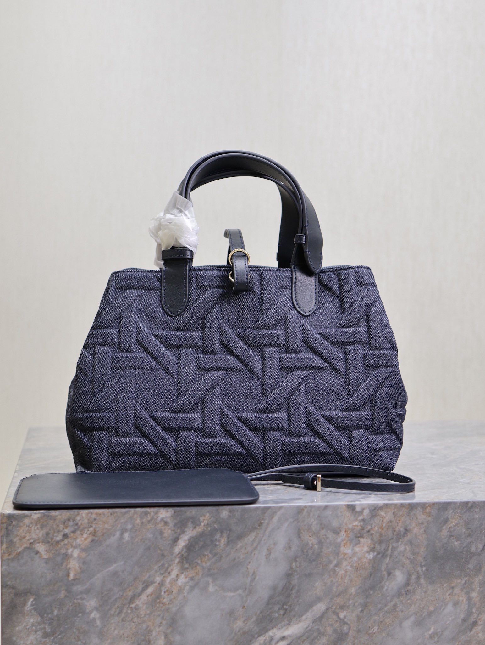 Medium Dior Toujours Bag Blue Graphic Cannage Denim